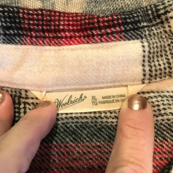 Woolrich Women’s Plaid Wool Botton Down Shirt Jacket - Picture 7 of 11